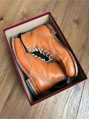 Wolverine 1000 Mile Men's Leather Moc Toe Boot Tan 1940 Moc Toe 9.5 D